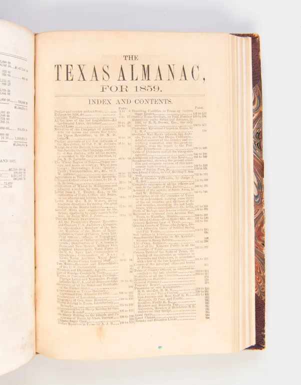 [The Texas Almanac for 1857, 1858, and 1859.]