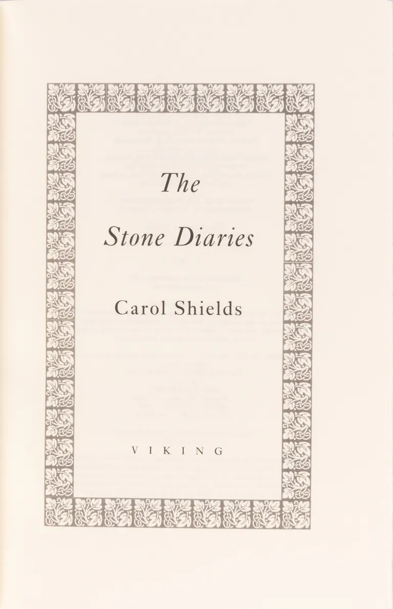 The Stone Diaries.