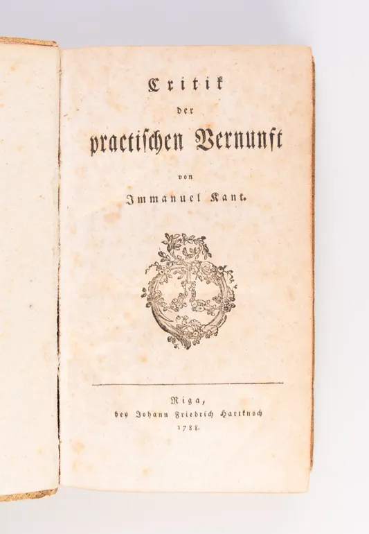 Critik der practischen Vernunft.