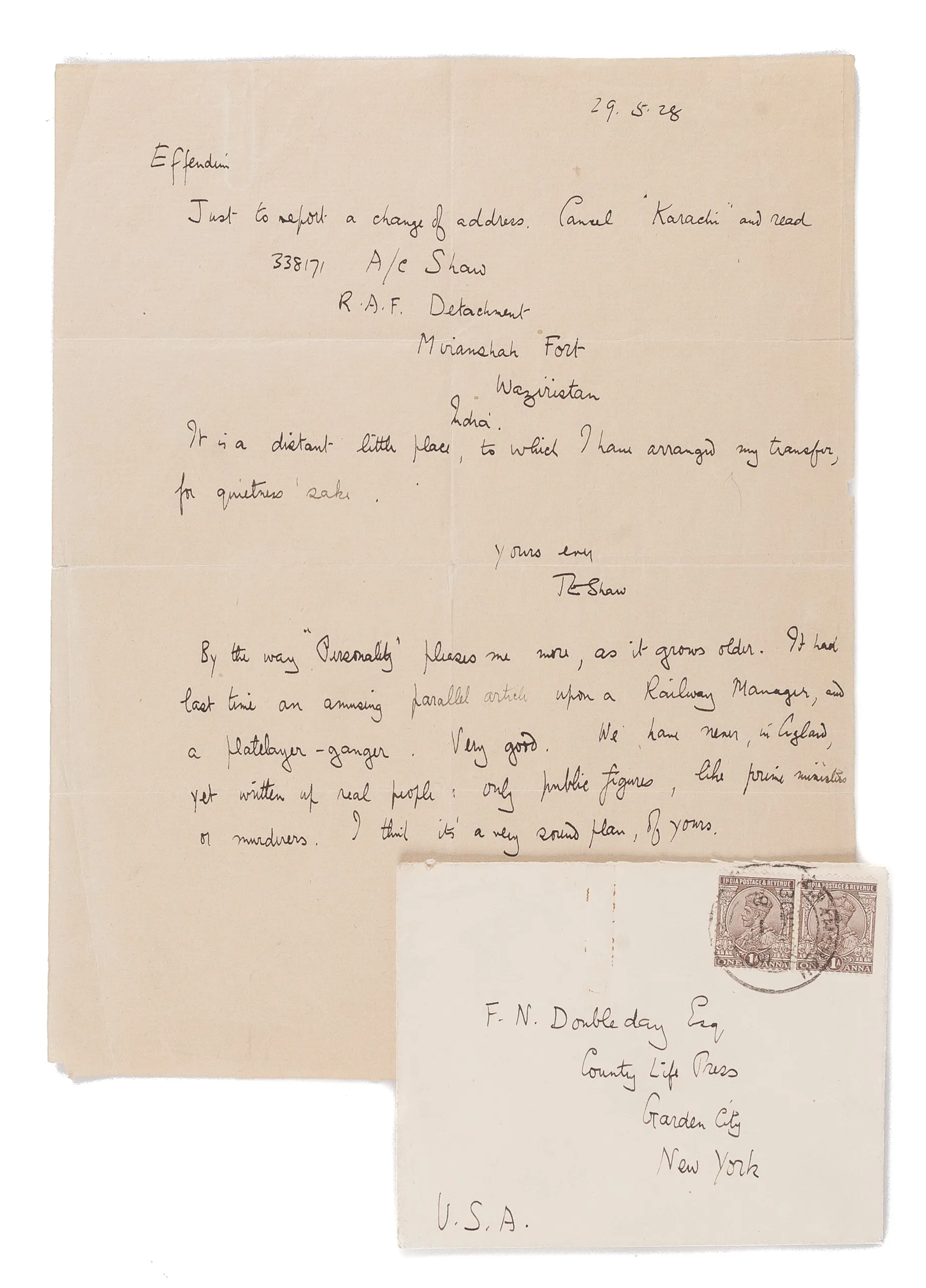 Autograph Letter Signed, as 