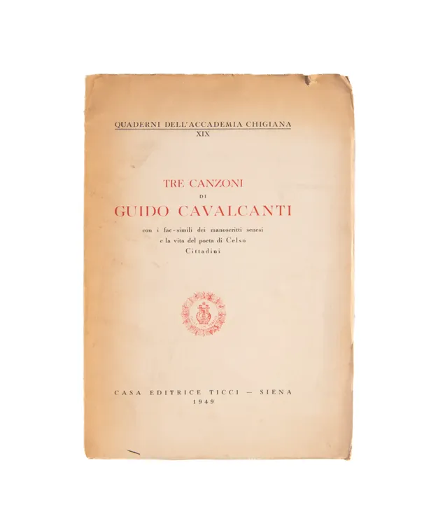 Tre Canzoni di Guido Cavalcanti