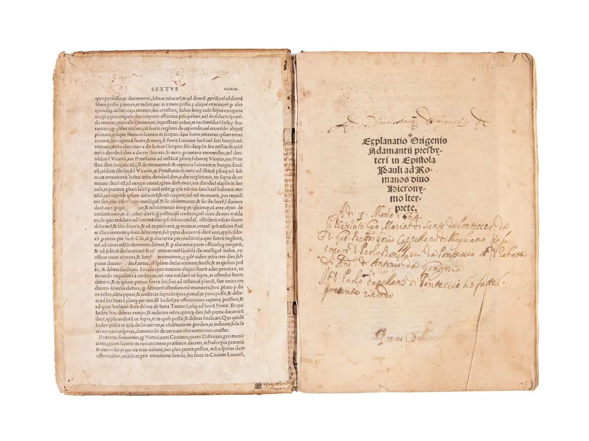 Explanatio Origenis Adamantii presbyteri in epistola Pauli ad romanos divo ieronimo interprete