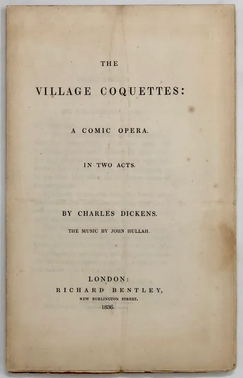 The Village Coquettes a Comic Opera.