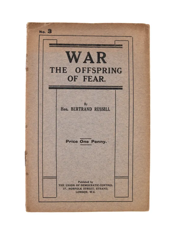War: The Offspring of Fear.