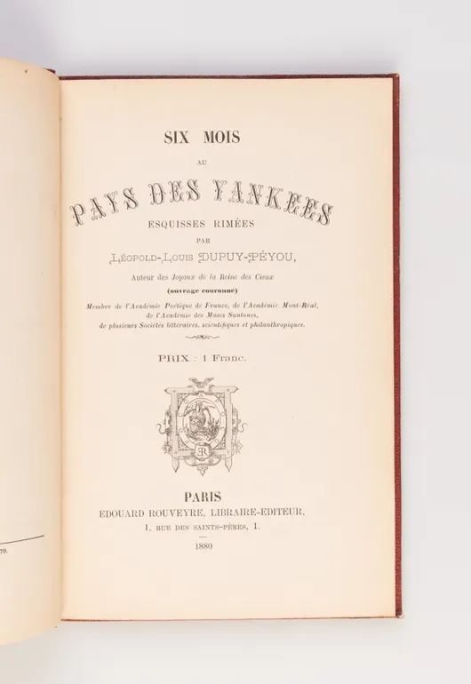 Six mois au pays des Yankees, esquisses rimées.