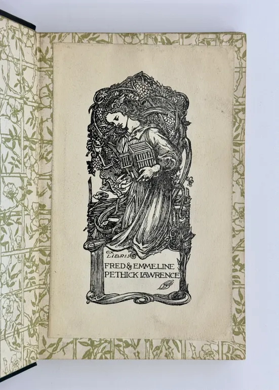 Housman's bookplate for Fred and Emmeline Pethick-Lawrence