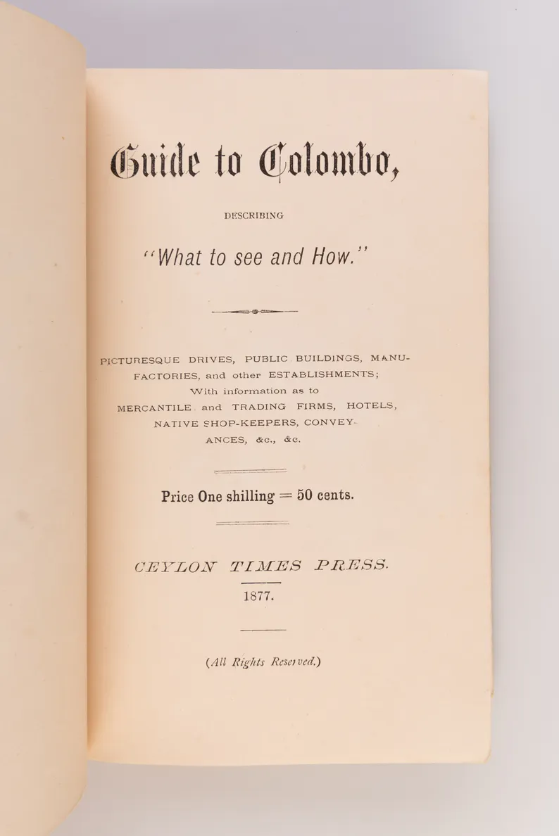 Guide to Colombo, Describing 