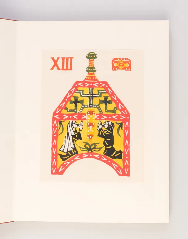 Katazome torumpu-e: hako [Stencil-dyed playing cards: Boxes].