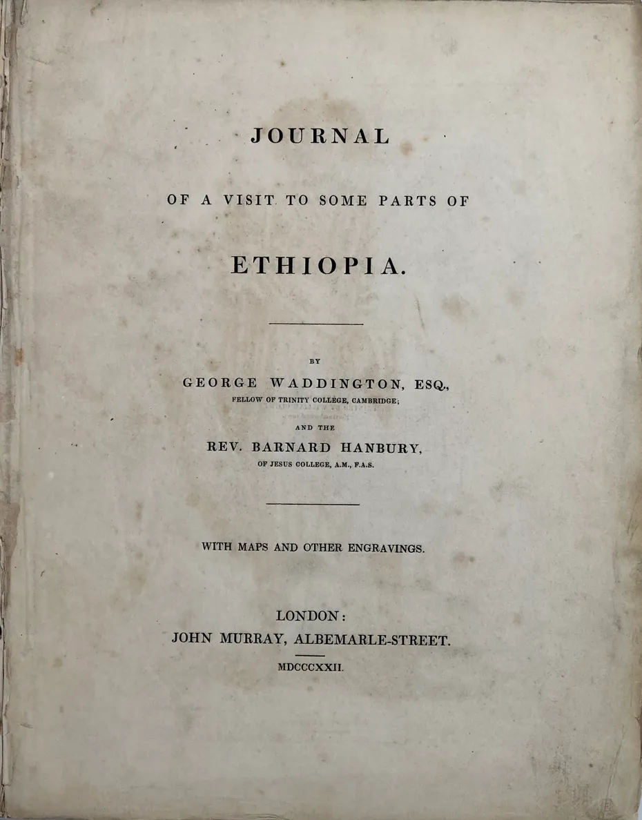 Journal of a Visit to Some Parts of Ethiopia.