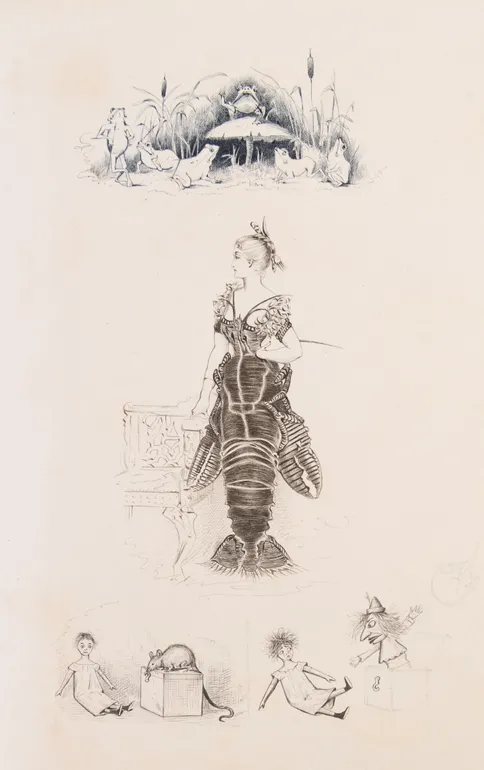 Album of whimsical drawings, late 19th century,