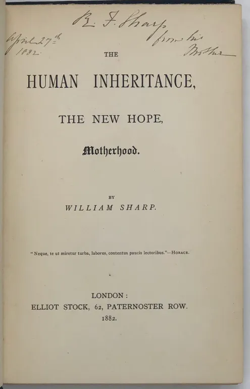 The Human Inheritance, The New Hope, Motherhood.