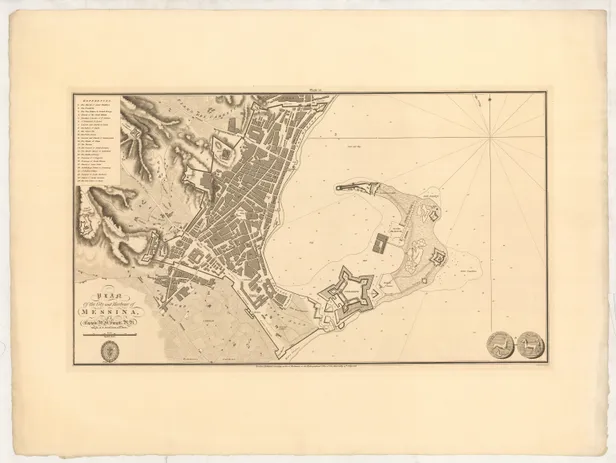 Plan of the City and Harbour of Messina, ...