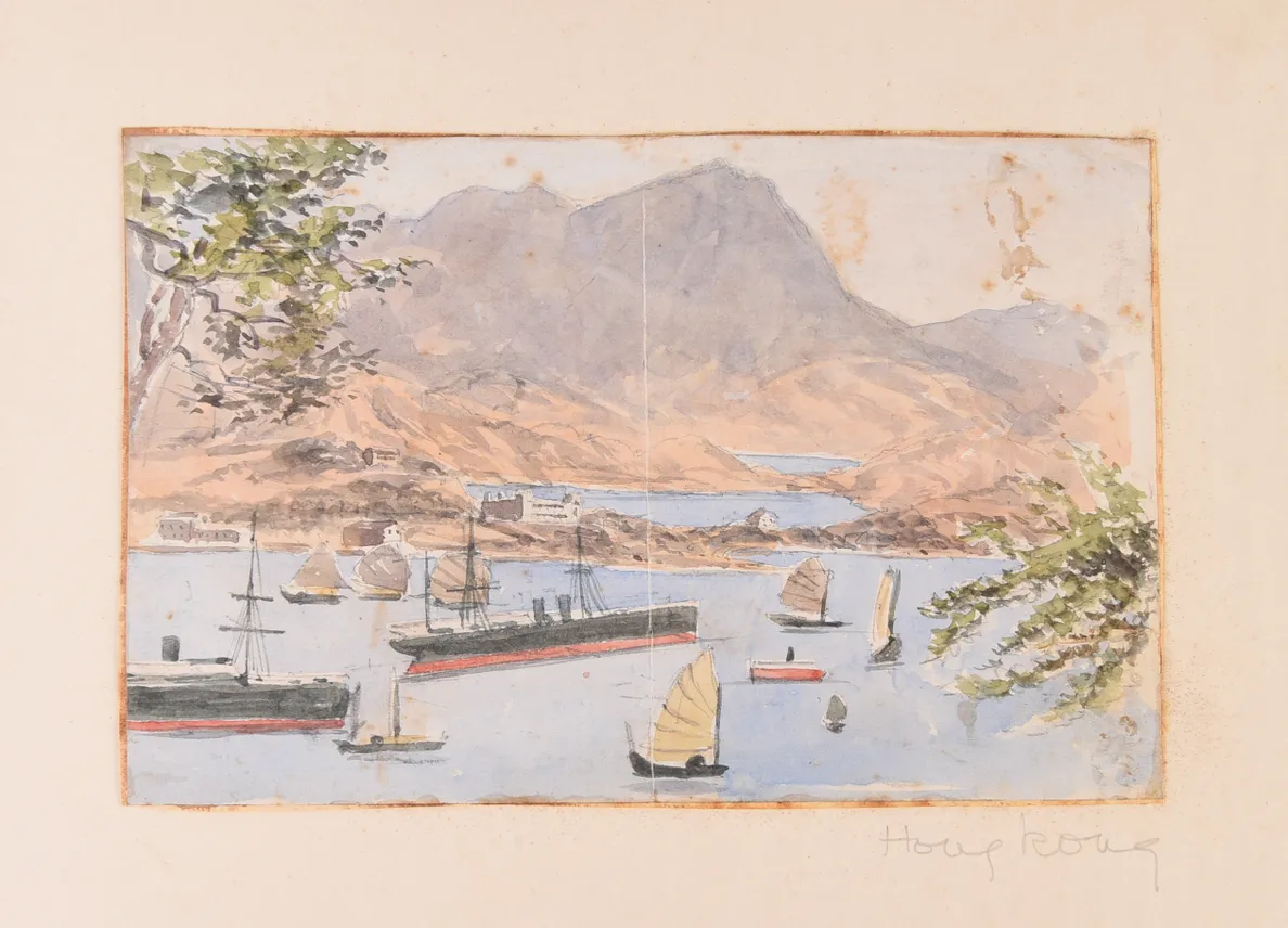 Four large albums of watercolours, photographs and ephemera.
