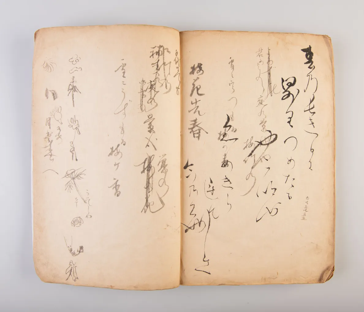 A collection of three weaving pattern scrapbooks, including Orimono kodai zu [Album of antique woven textile designs]