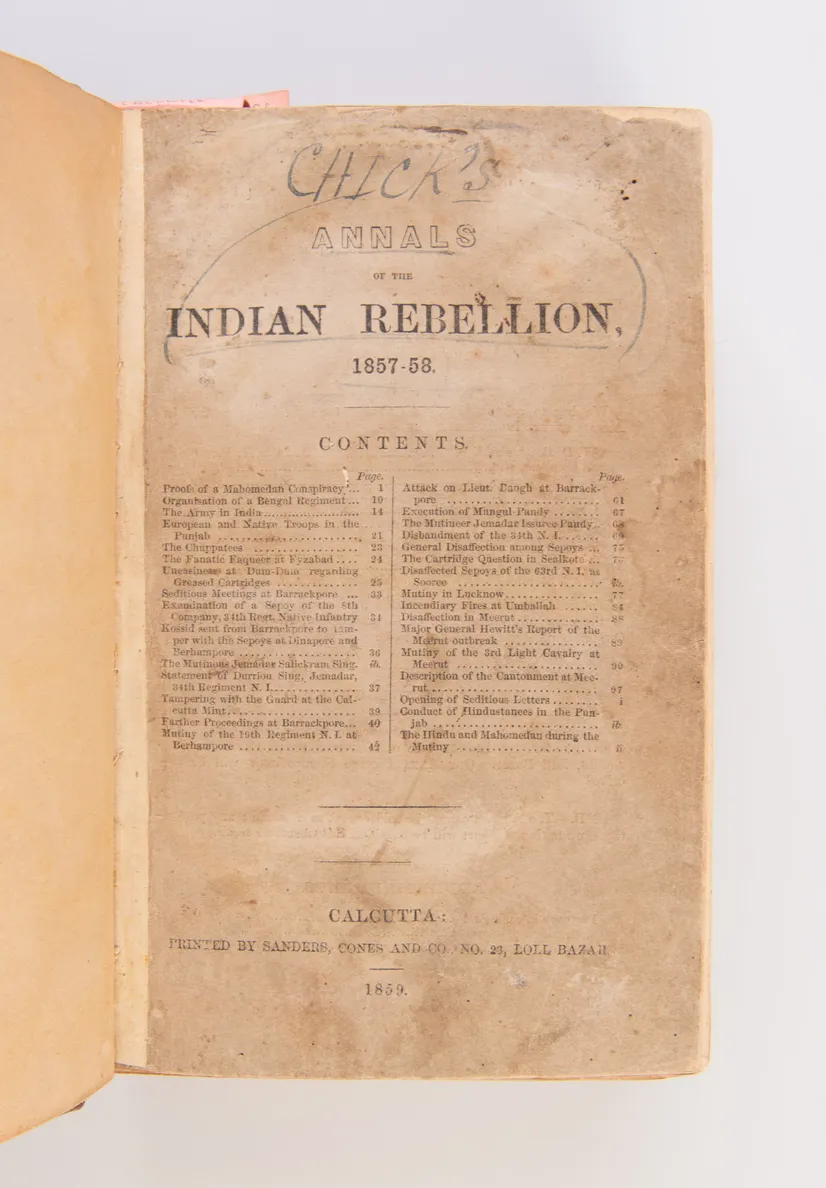 Annals of the Indian Rebellion, 1857-58.