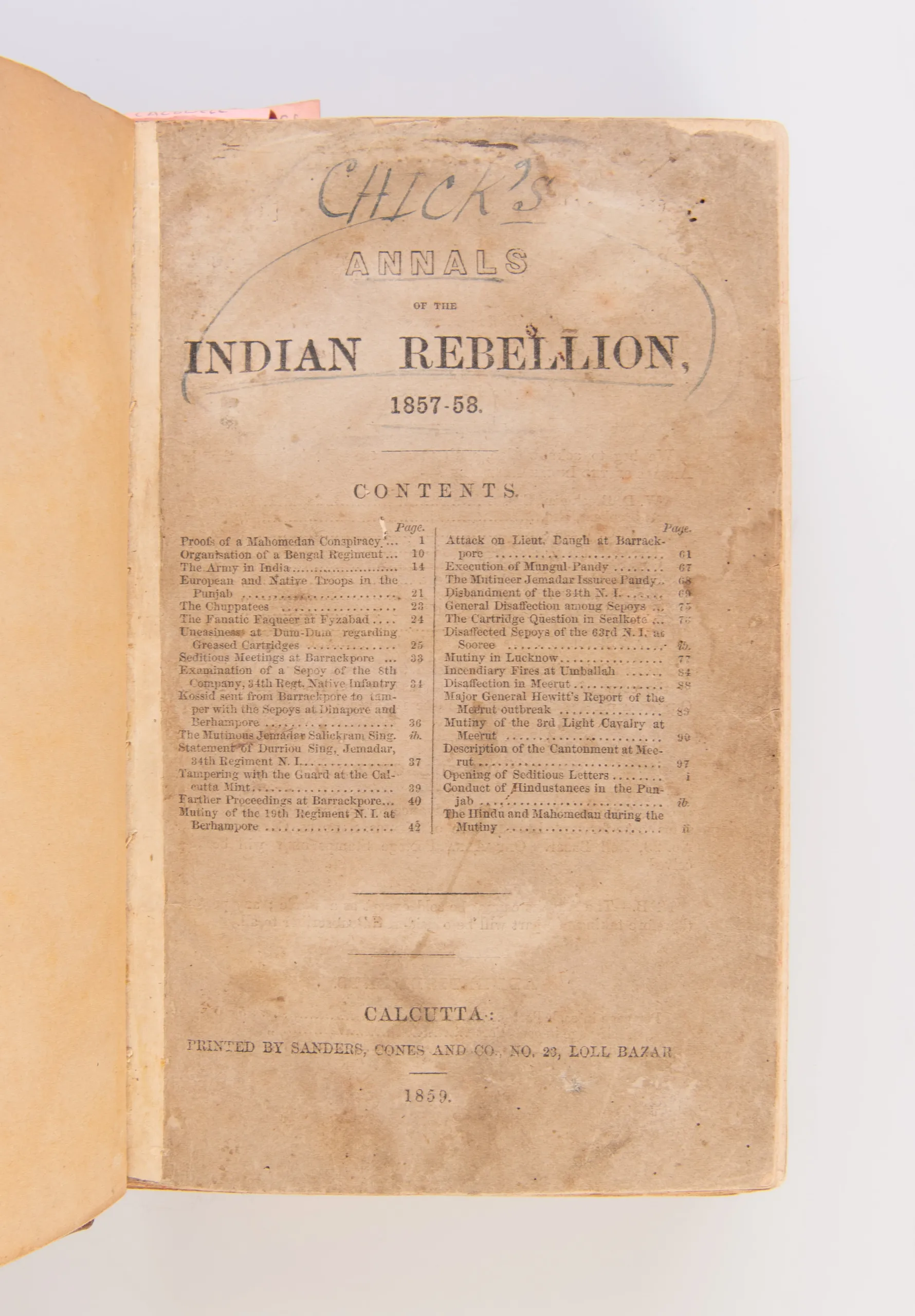 Annals of the Indian Rebellion, 1857-58.