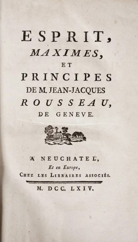 Esprit, maximes, et principes. Neuchatel, et en Europe, chez les librairies associés,