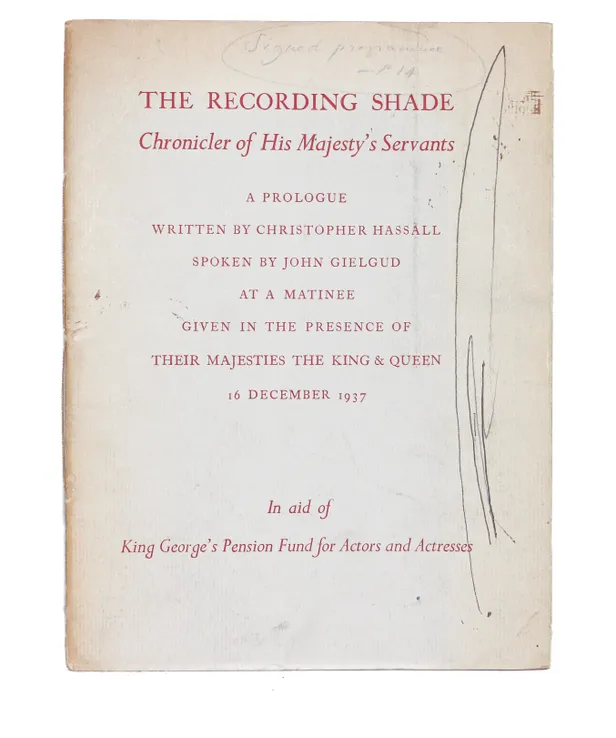 The Recording Shade. Chronicler of his Majesty's Servants.