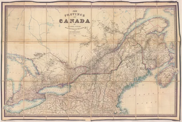 The Province of Canada (from part of Lake Huron eastwards to the Atlantic).