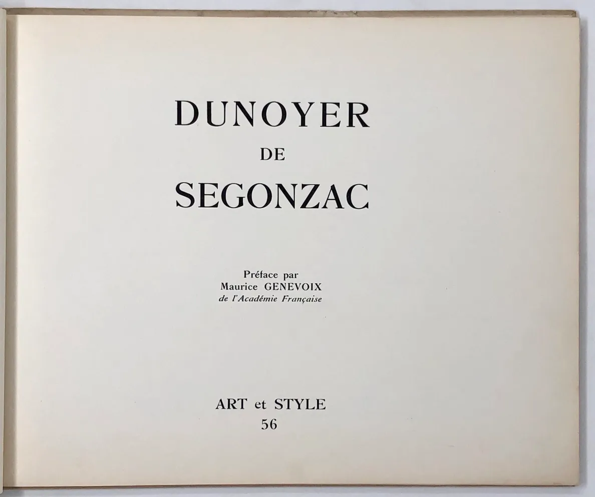 Dunoyer de Segonzac. Art et Style 56.