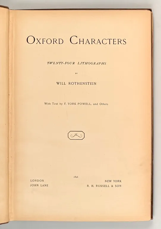 Oxford Characters. A Series of Lithographs.