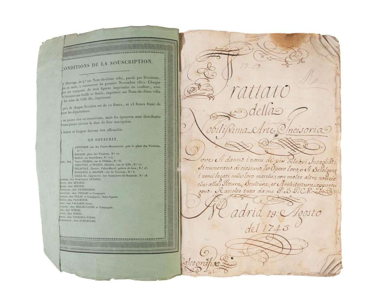 [Manuscript on paper] Trattato della noblissima arte (calcografica) incisoria