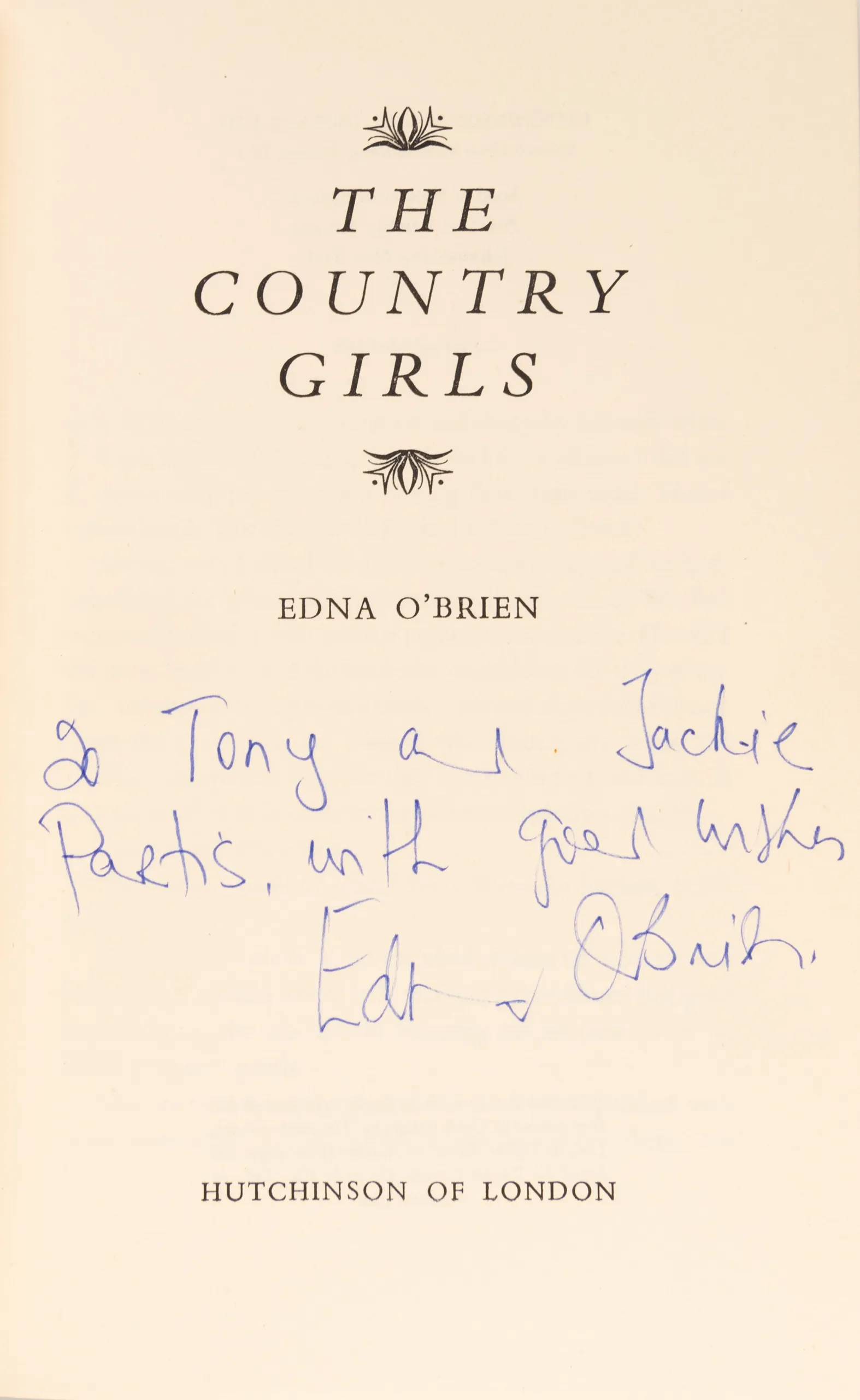 The Country Girls, The Lonely Girl, Girls in their Married Bliss.