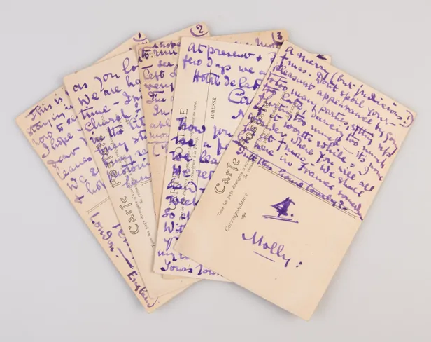 Five Autograph Postcards, comprising one letter, signed once (