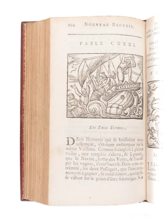 Nouveau recueil des fables, mises en françois, avec le sens moral, en quatre vers, & es figures à chaque fable.
Rouen, Richard Lallemant, 1756.