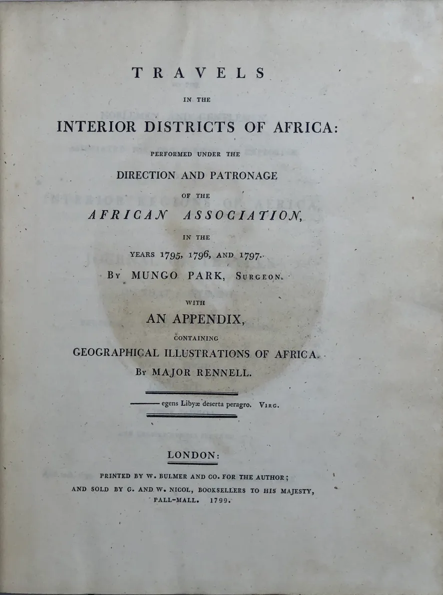 Travels in the Interior Districts of Africa:
