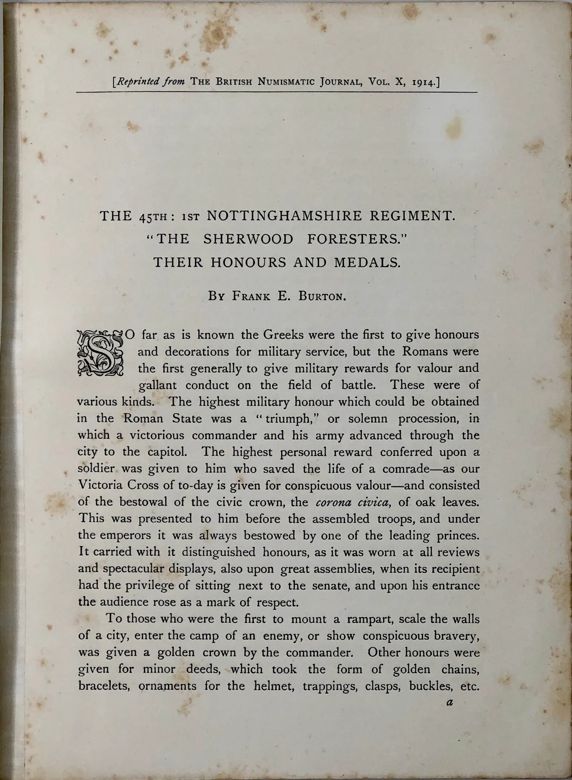 The 45th: 1st Nottinghamshire Regiment.