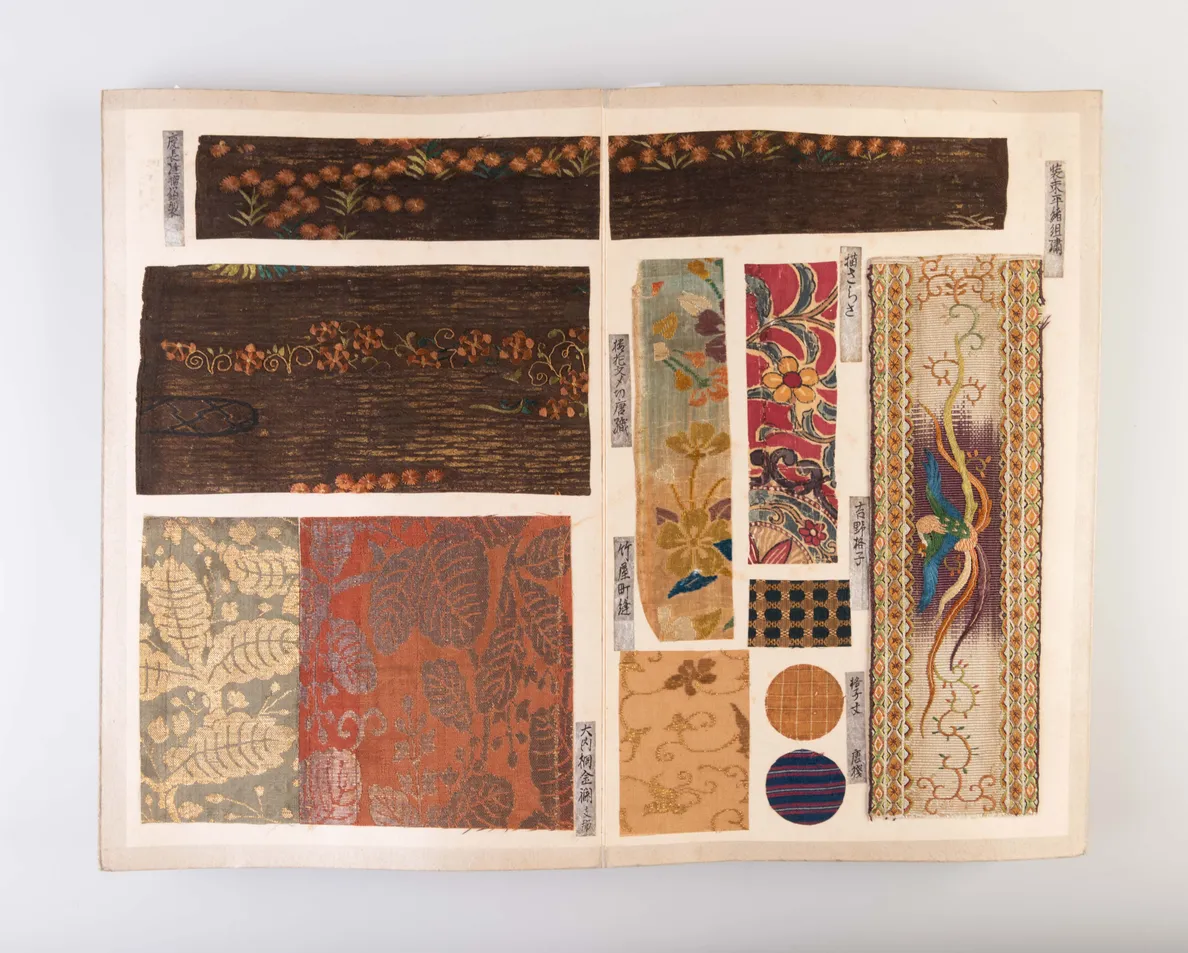 Meibutsu aya nishiki [Special textiles designs and brocades].