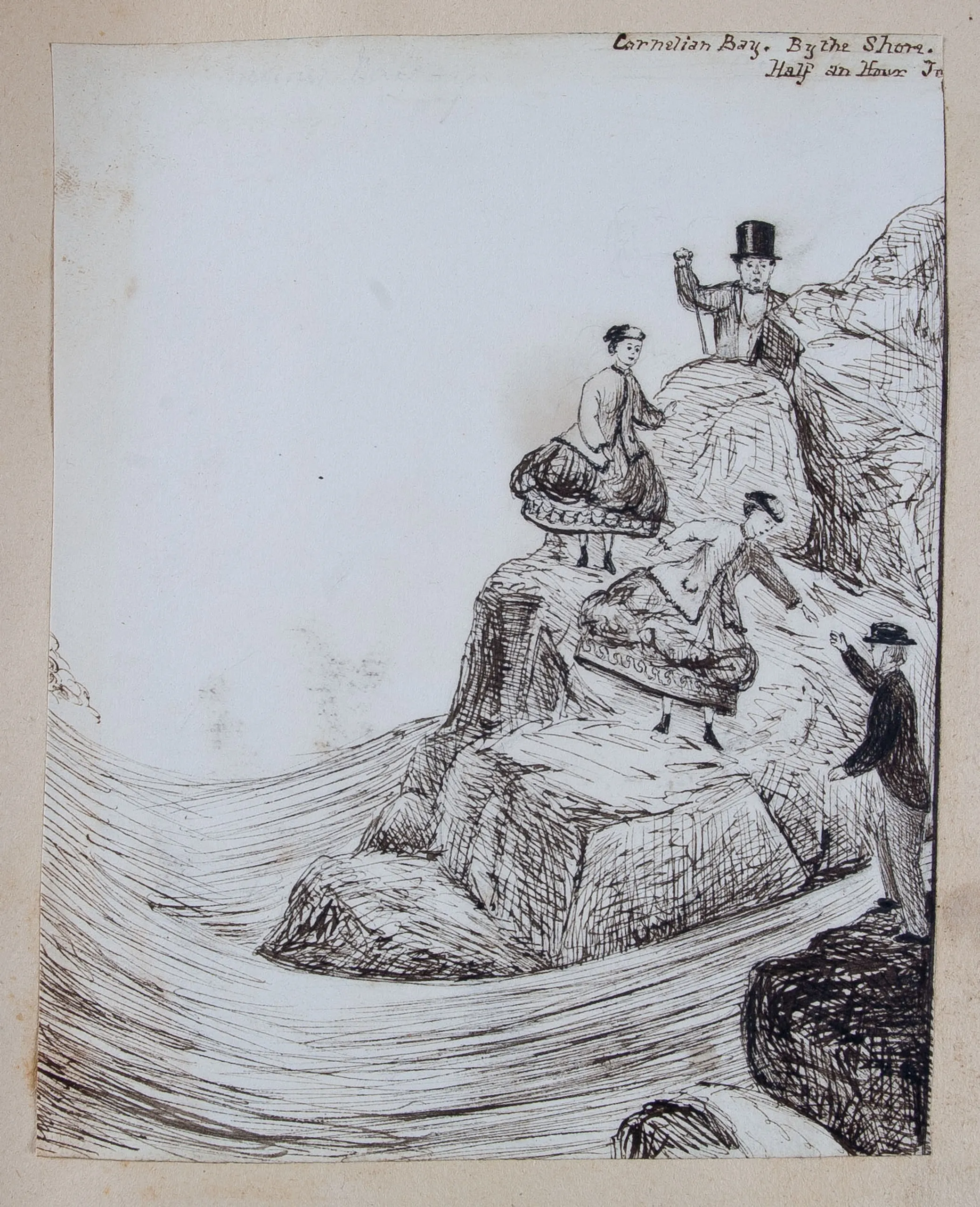 A bound album of drawings by the young Lucy Parker illustrating a family holiday to Scarborough and the surrounding area. [c. 1865]