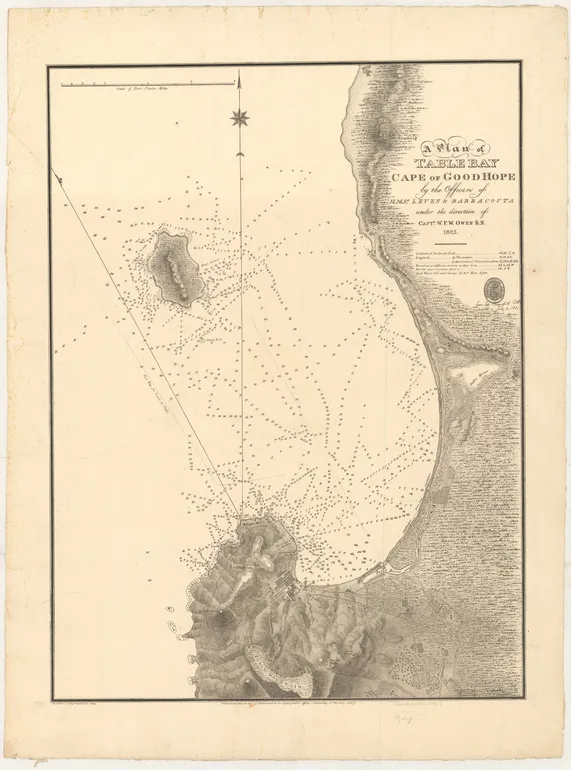 A Plan of Table Bay, Cape of Good Hope, by the Officers of H.M. Ships Leven and Barracouta, under the direction of Capt. W.F.W. Owen R.N., 1825.