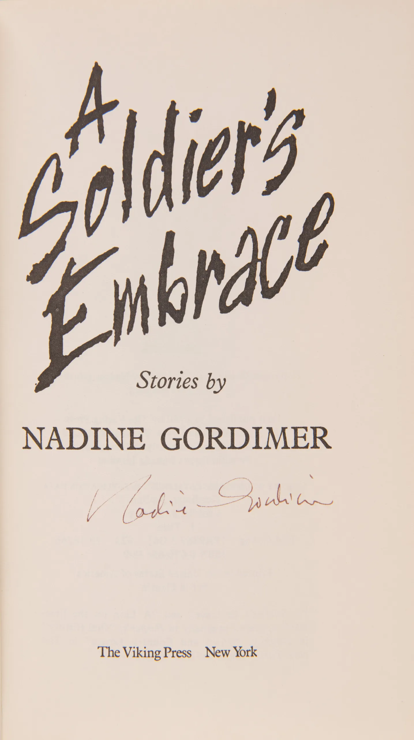 A Soldier's Embrace.