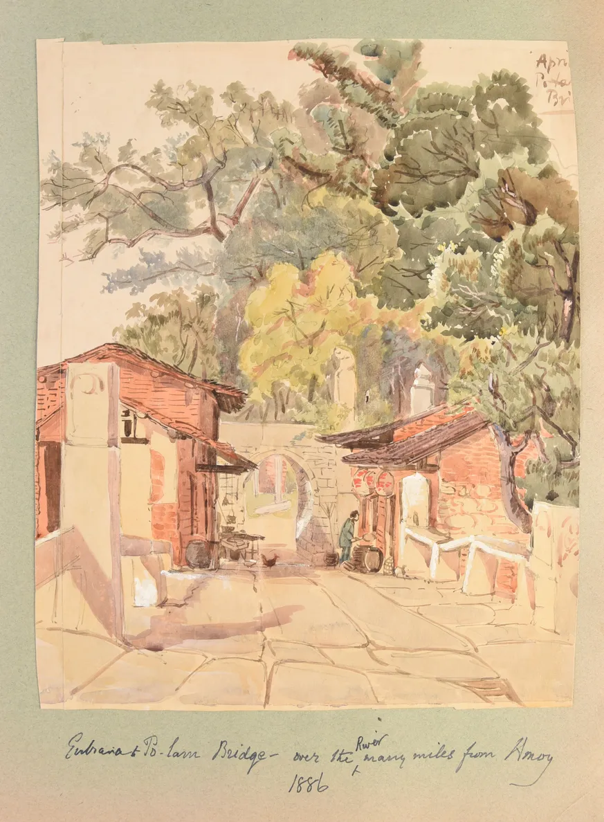 Four large albums of watercolours, photographs and ephemera.