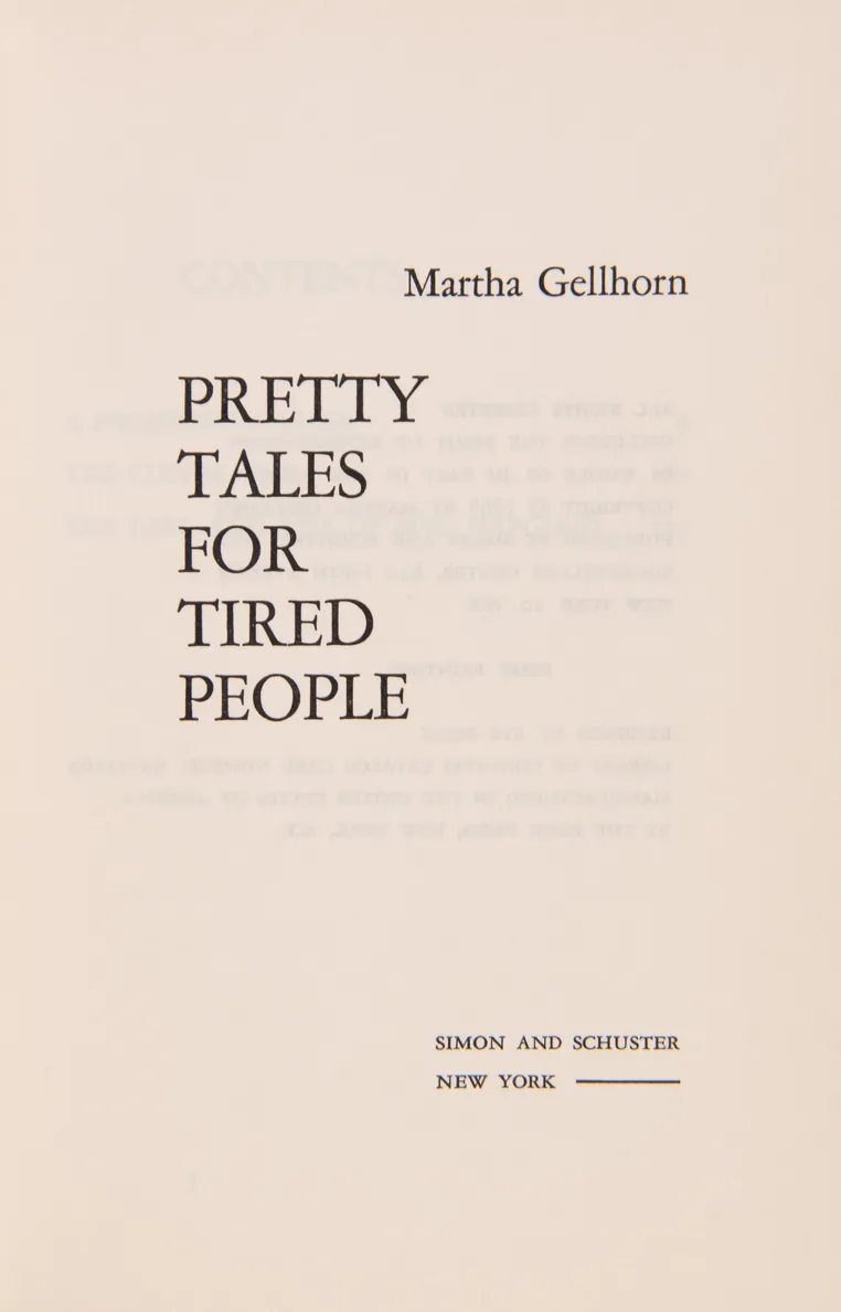 Pretty Tales for Tired People.