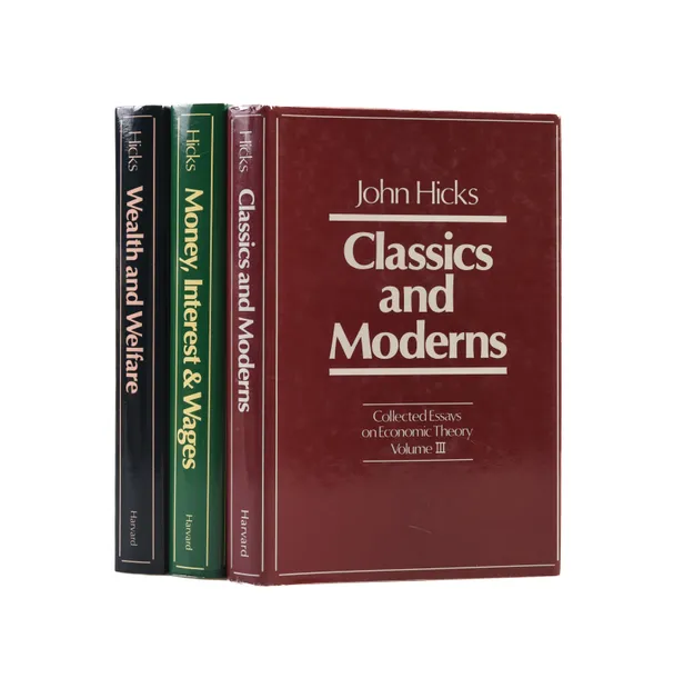 Collected Essays on Economic Theory: Volume I. Wealth and Welfare; Volume II. Money, Interest and Wages; Volume III. Classics and Moderns.