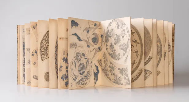 [A collection of three albums of inban ceramic transfer papers]