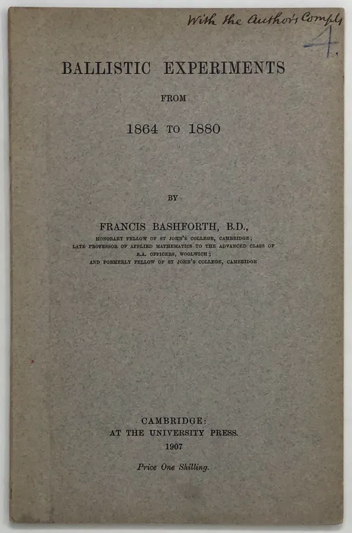 Ballistic Experiments from 1864 to 1880.