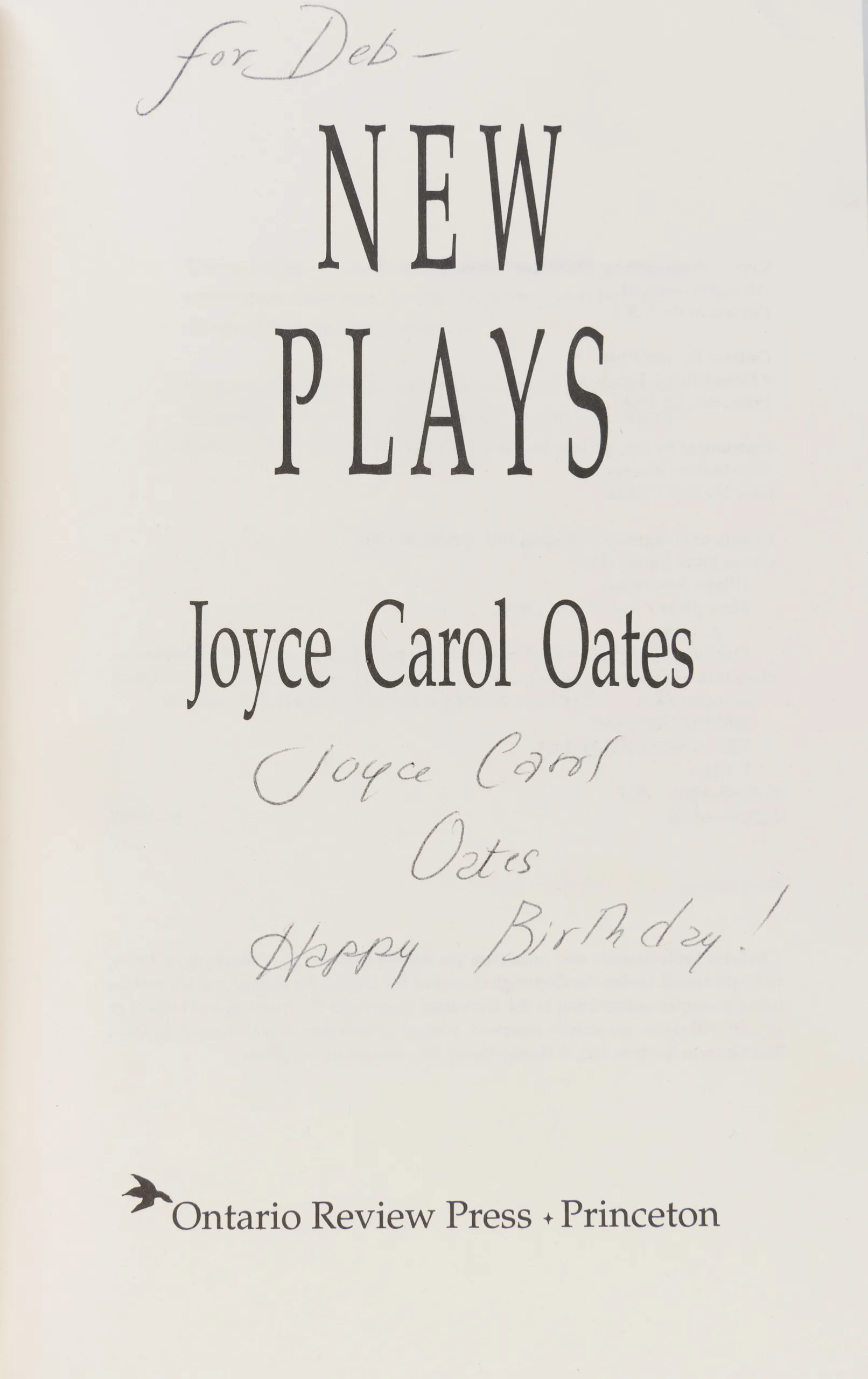 New Plays.