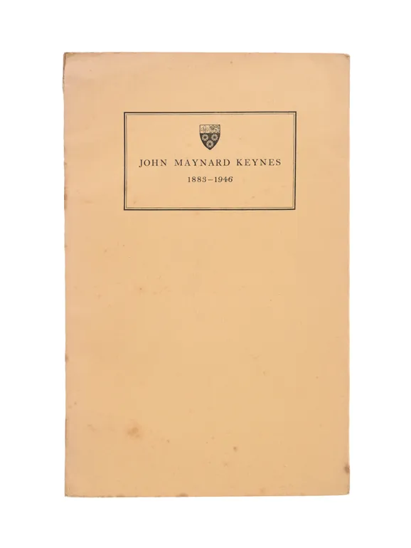 John Maynard Keynes 1883-1946. Fellow and Bursar. A memoir prepared by direction of the Council of King's College Cambridge.