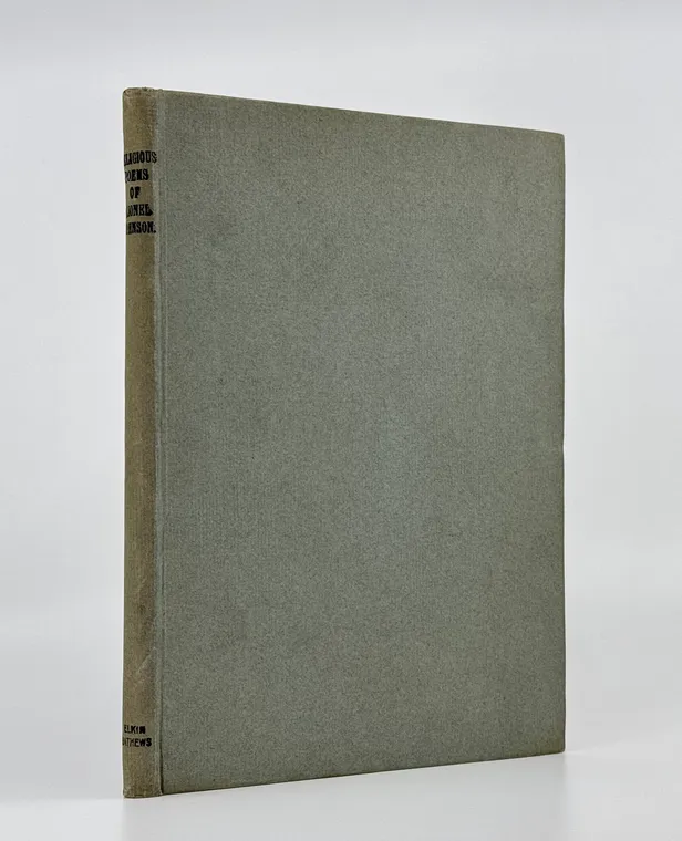 The Religious Poems of Lionel Johnson.