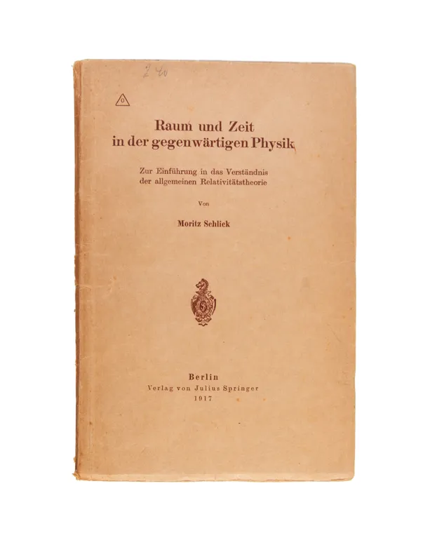 Raum und Zeit in der gegenwärtigen Physik. Zur Einführung in das Verständnis der allgemeinen Relativitätstheorie.