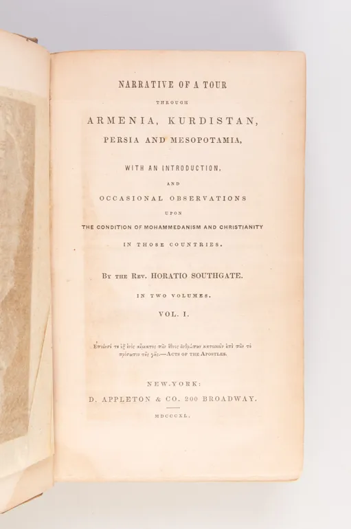 Narrative of a Tour through Armenia, Kurdistan, Persia, and Mesopotamia, with an Introduction, and occasional Observations on the Condition of Mohammedanism and Christianity in those Countries.