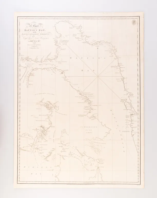 A Chart of Baffin's Bay with Davis & Barrow Straits; by Captn. Ross & Lieut Parry R.N., in 1818, 19 & 20, and the Discoveries of Captn. Parry in 1822 and 23 & Captn. Lyon in 1824.