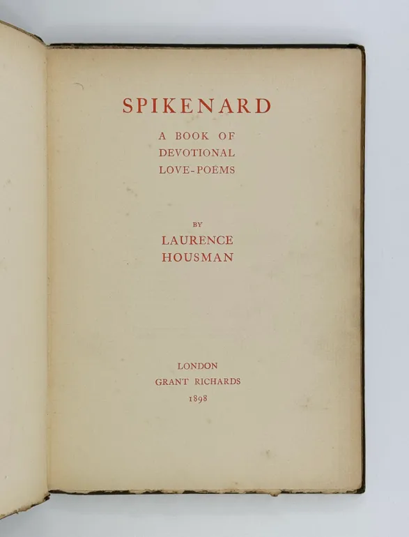 Spikenard: A Book of Devotional Love-Poems.