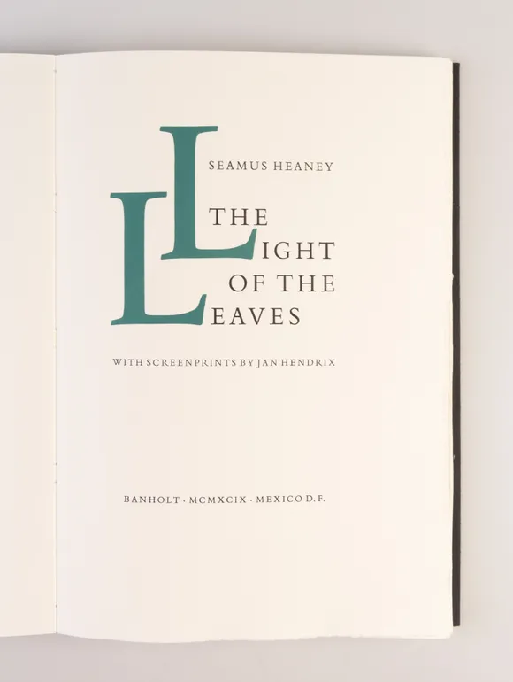 The Light of the Leaves. Screenprints by Jan Hendrix.