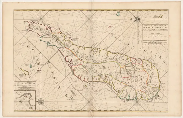 Carte Particuliere de L'Isle Dauphine ou Madagascar oU St. Laurens. Levée par Ordre Expres des Roys de Portugal sous qui on en a Fait la Decouverte. ...