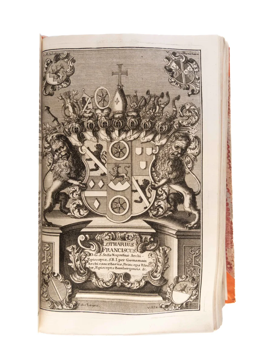 A fine Sammelband of 47 funeral orations, mostly of high ranking members of the clergy in Southern Germany, Emperors and local secular rulers.   
Würzburg etc., from 1694.